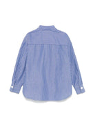 Camicia a righe per bambina Elisabetta Franchi La Mia Bambina blu con orlo curvo - Rubino Kids