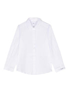 Camicia con ricamo per bambina Il Gufo bianco con colletto classico - Rubino Kids