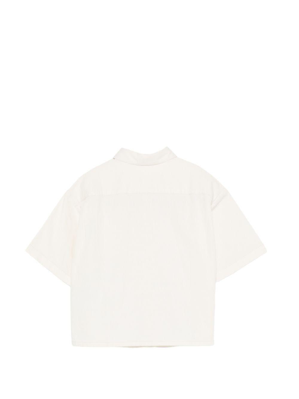 Camicia Elyas per bambino Bonpoint bianca con ricamo logo sul davanti - Rubino Kids