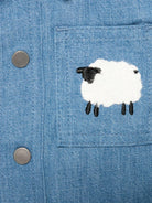 Camicia in denim per neonato Farmyard con applicazione Stella McCartney Kids - Rubino Kids