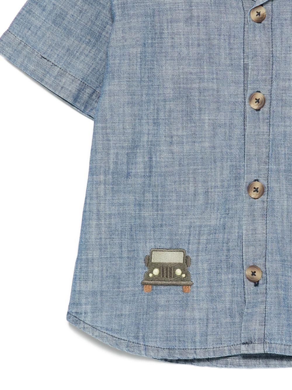 Camicia Ludon per bambino Donsje denim con ricamo Jeep - Rubino Kids
