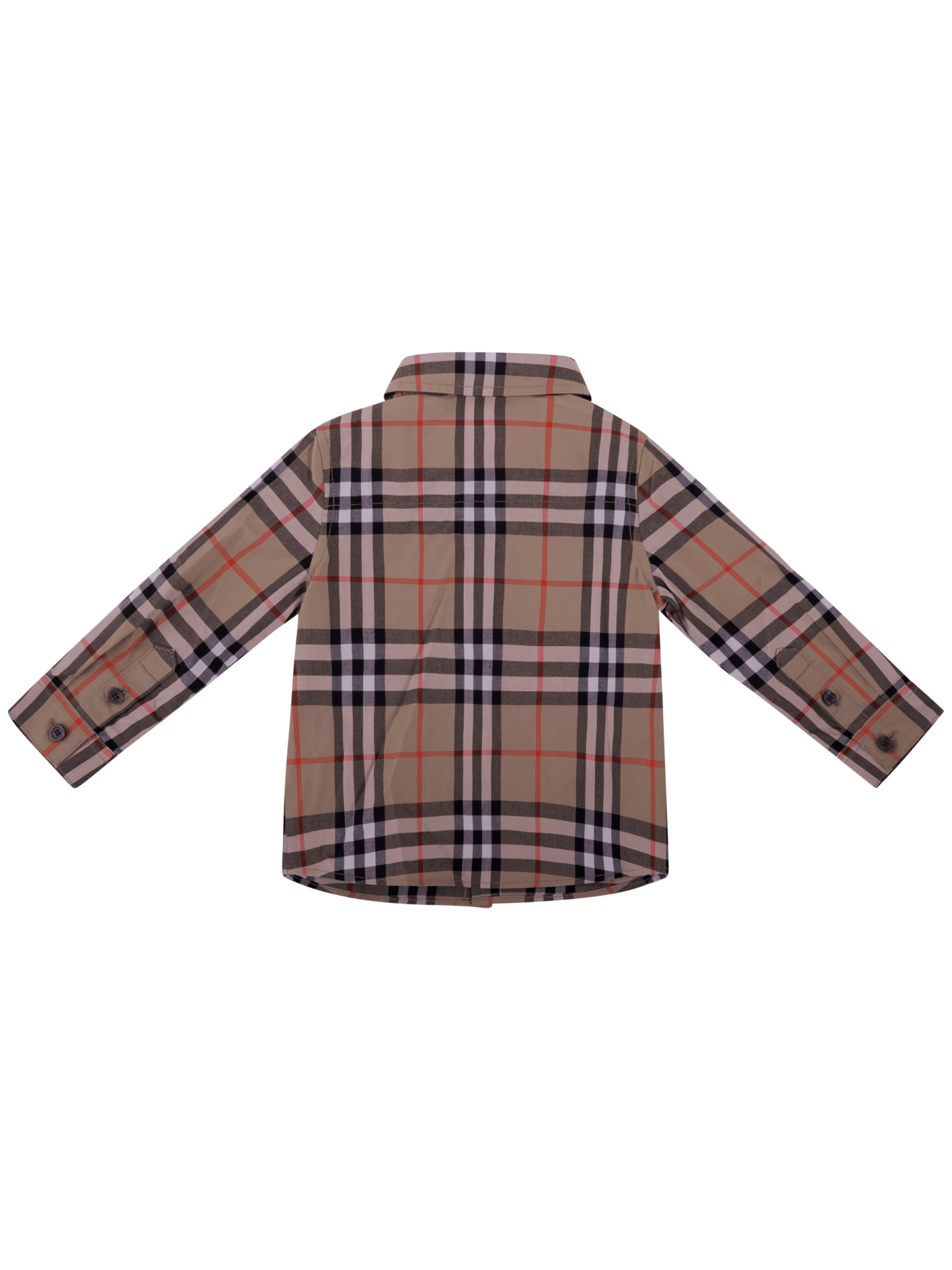 Camicia neonato Burberry Kids beige a quadri - Rubino Kids