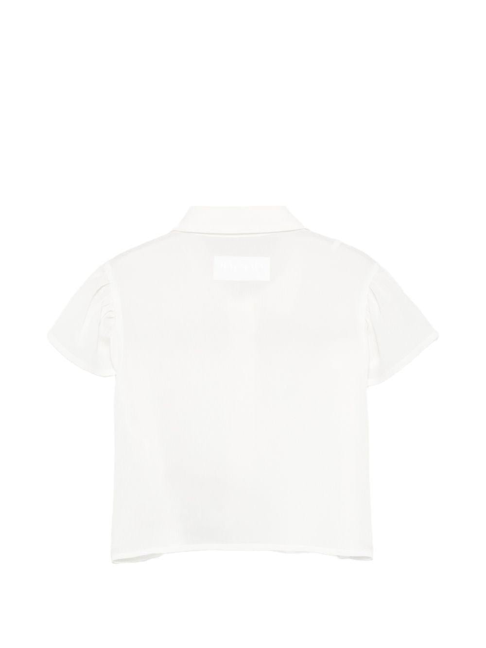 Camicia per bambina Balmain Kids bianca con colletto classico - Rubino Kids