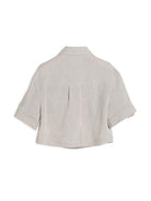 Camicia per bambina Brunello Cucinelli Kids beige con glitter - Rubino Kids