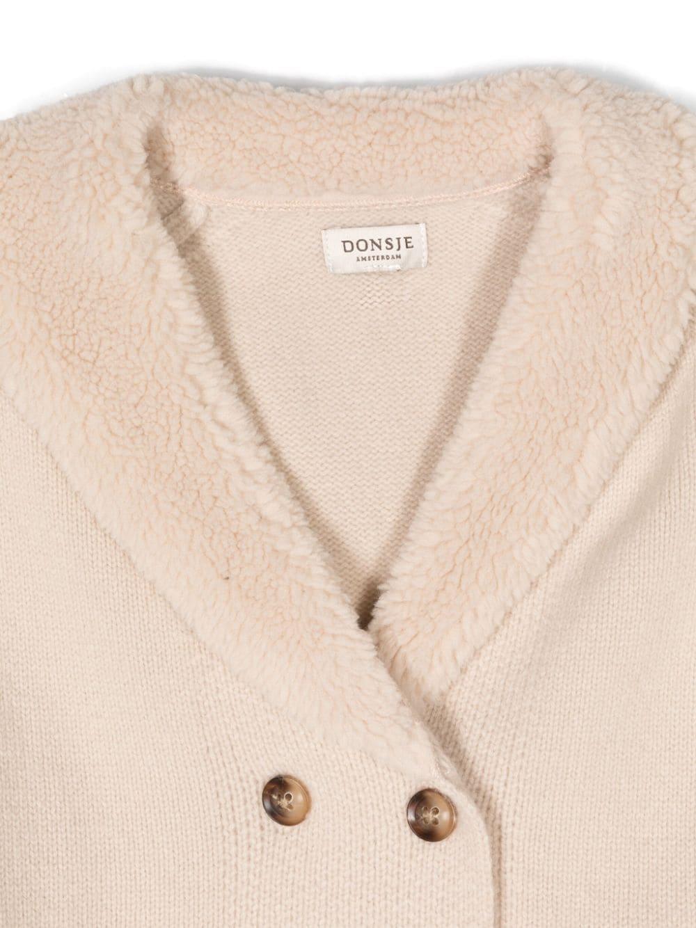Camicia per bambina Donsje beige con chiusura doppiopetto - Rubino Kids