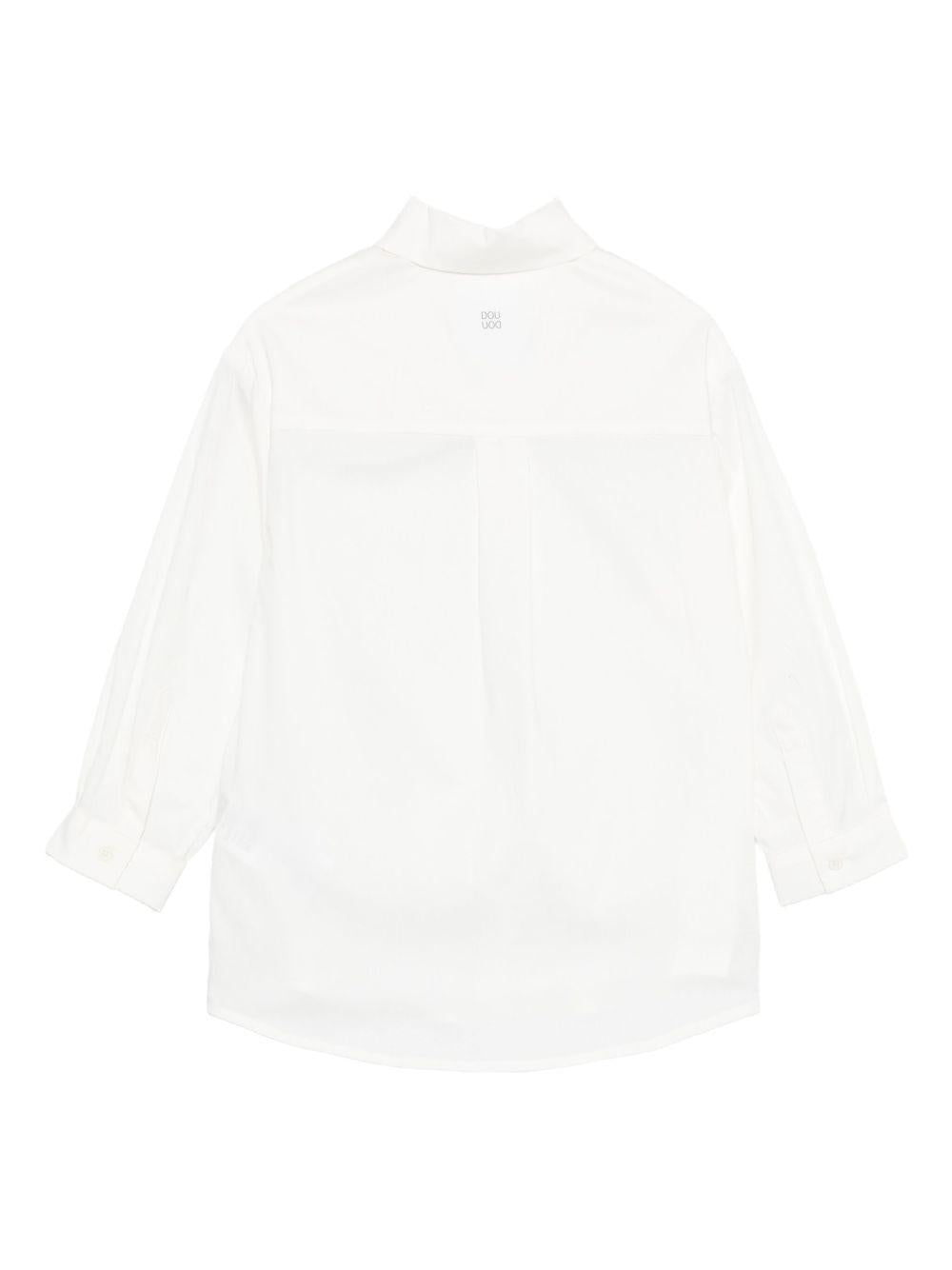 Camicia per bambina Douuod Kids bianca con logo - Rubino Kids