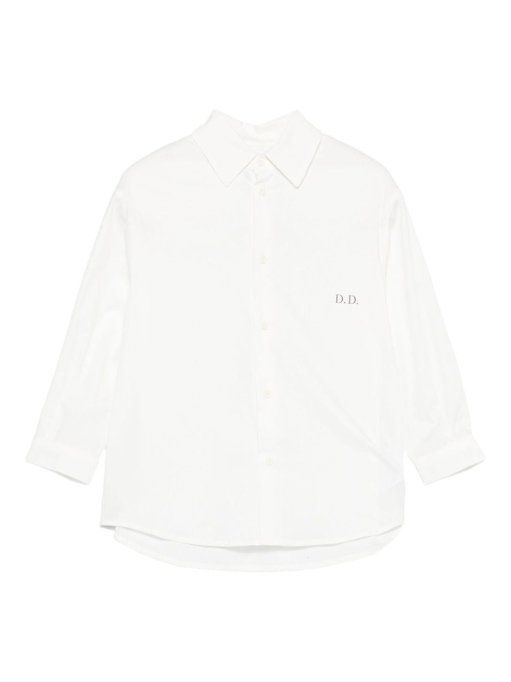 Camicia per bambina Douuod Kids bianca con logo - Rubino Kids