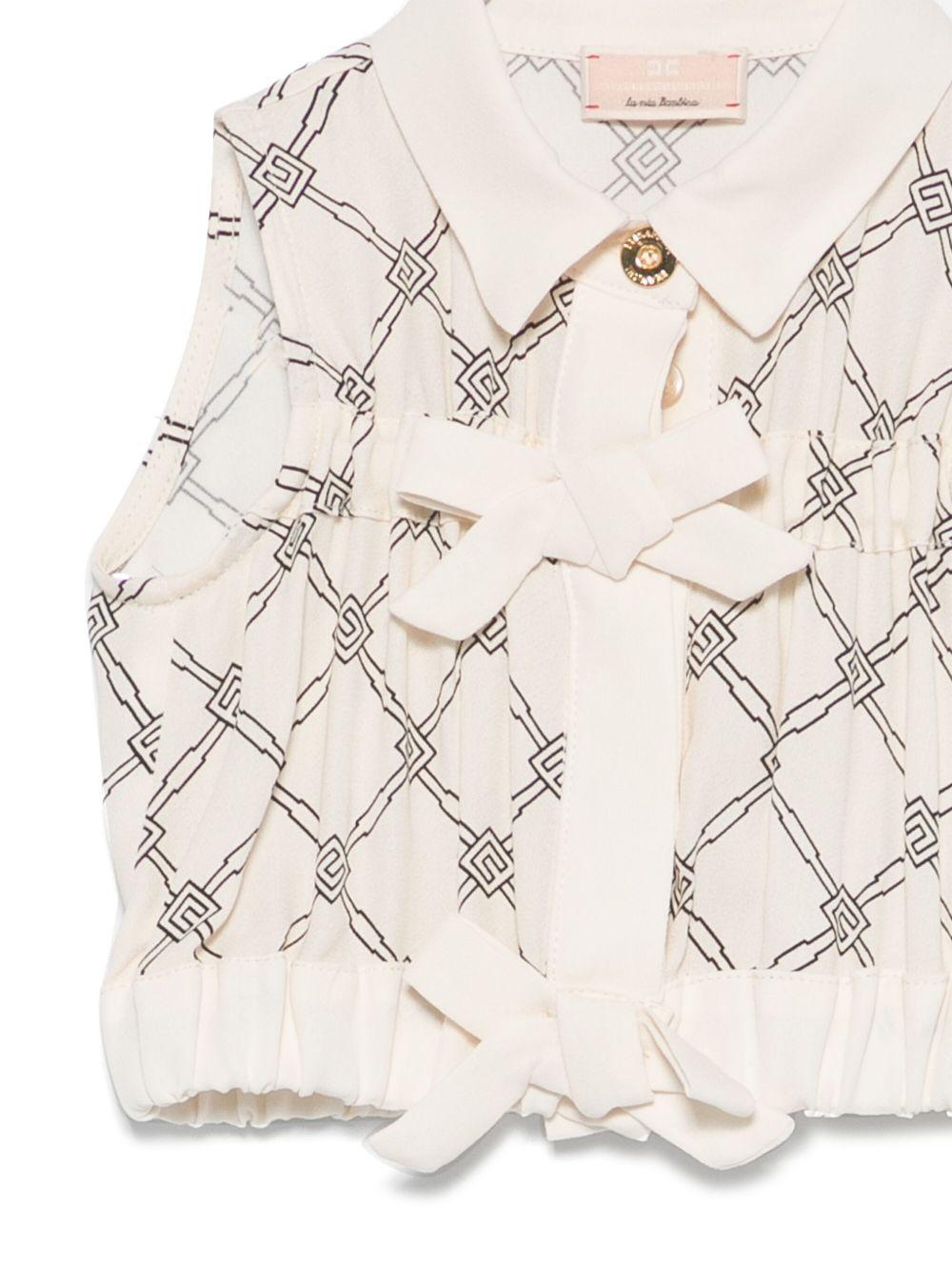 Camicia per bambina Elisabetta Franchi La Mia Bambina beige con stampa - Rubino Kids