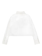 Camicia per bambina Monnalisa bianca con design crop - Rubino Kids