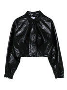 Camicia per bambina MSGM Kids nero con borchie - Rubino Kids