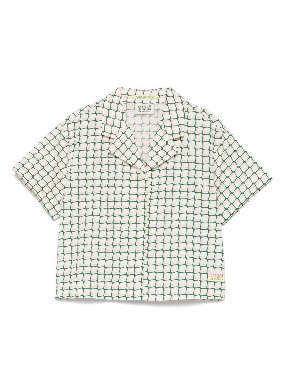 Camicia per bambina Scotch & Soda Kids beige con stampa - Rubino Kids