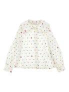 Camicia per bambina Stitch Disney x Monnalisa bianco con ruches - Rubino Kids