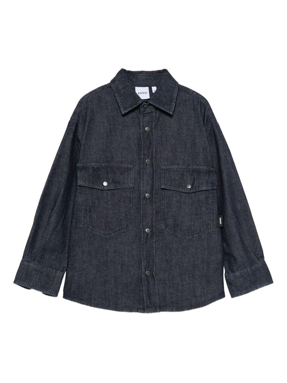 Camicia per bambino Aspesi Kids denim con doppia tasca - Rubino Kids