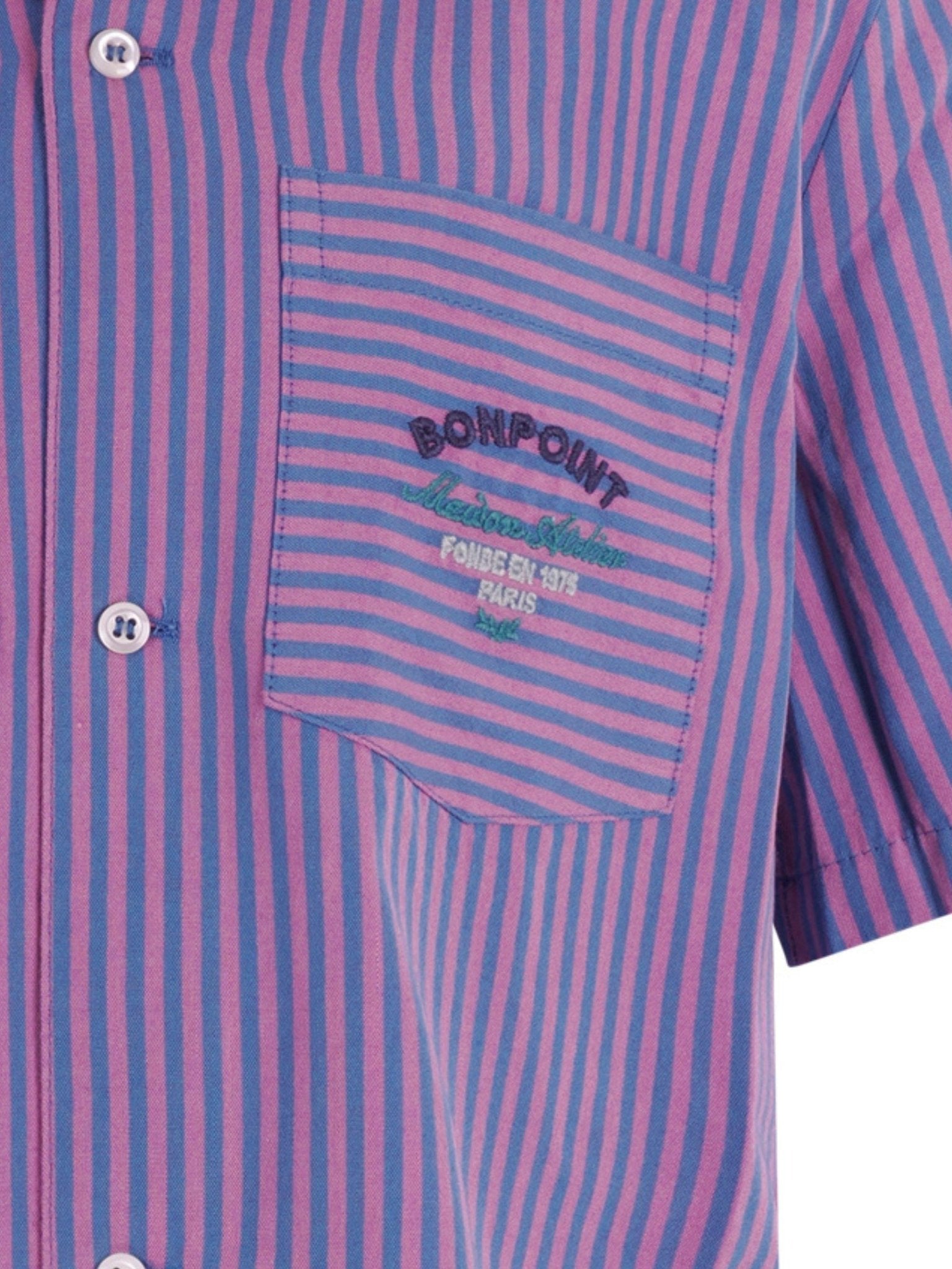 Camicia per bambino Bonpoint viola a righe - Rubino Kids