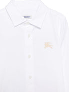 Camicia per bambino Burberry Kids bianca con logo - Rubino Kids