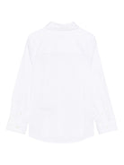 Camicia per bambino Burberry Kids bianca con logo - Rubino Kids