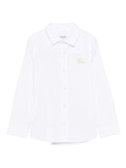 Camicia per bambino Burberry Kids bianca con logo - Rubino Kids