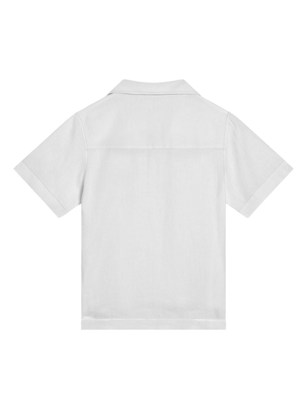 Camicia per bambino Dolce & Gabbana Kids bianco con ricamo - Rubino Kids