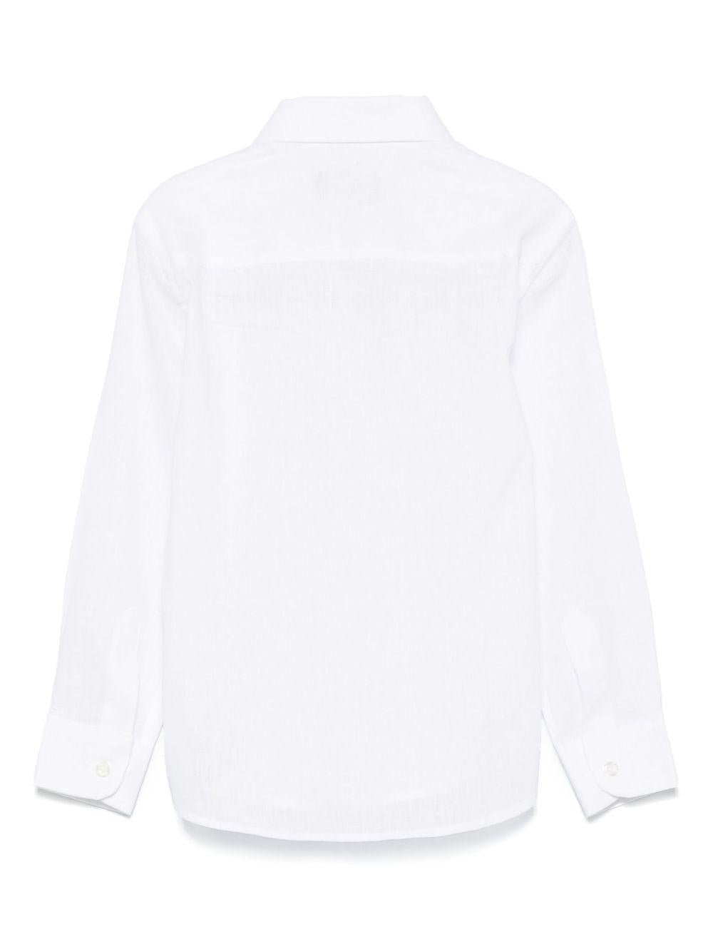 Camicia per bambino Drumohr Kids bianco con applicazione - Rubino Kids