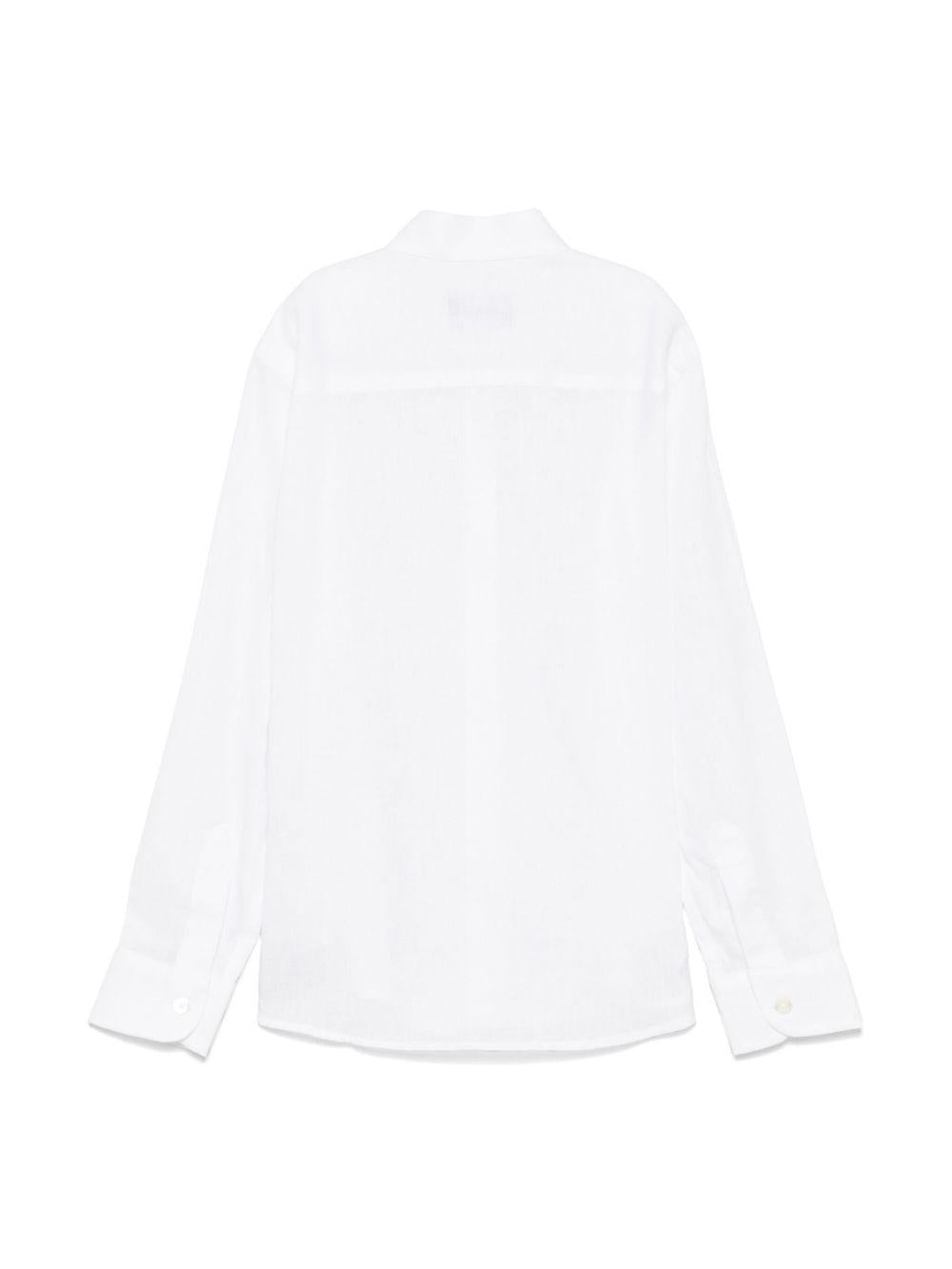 Camicia per bambino Drumohr Kids bianco con colletto rialzato - Rubino Kids