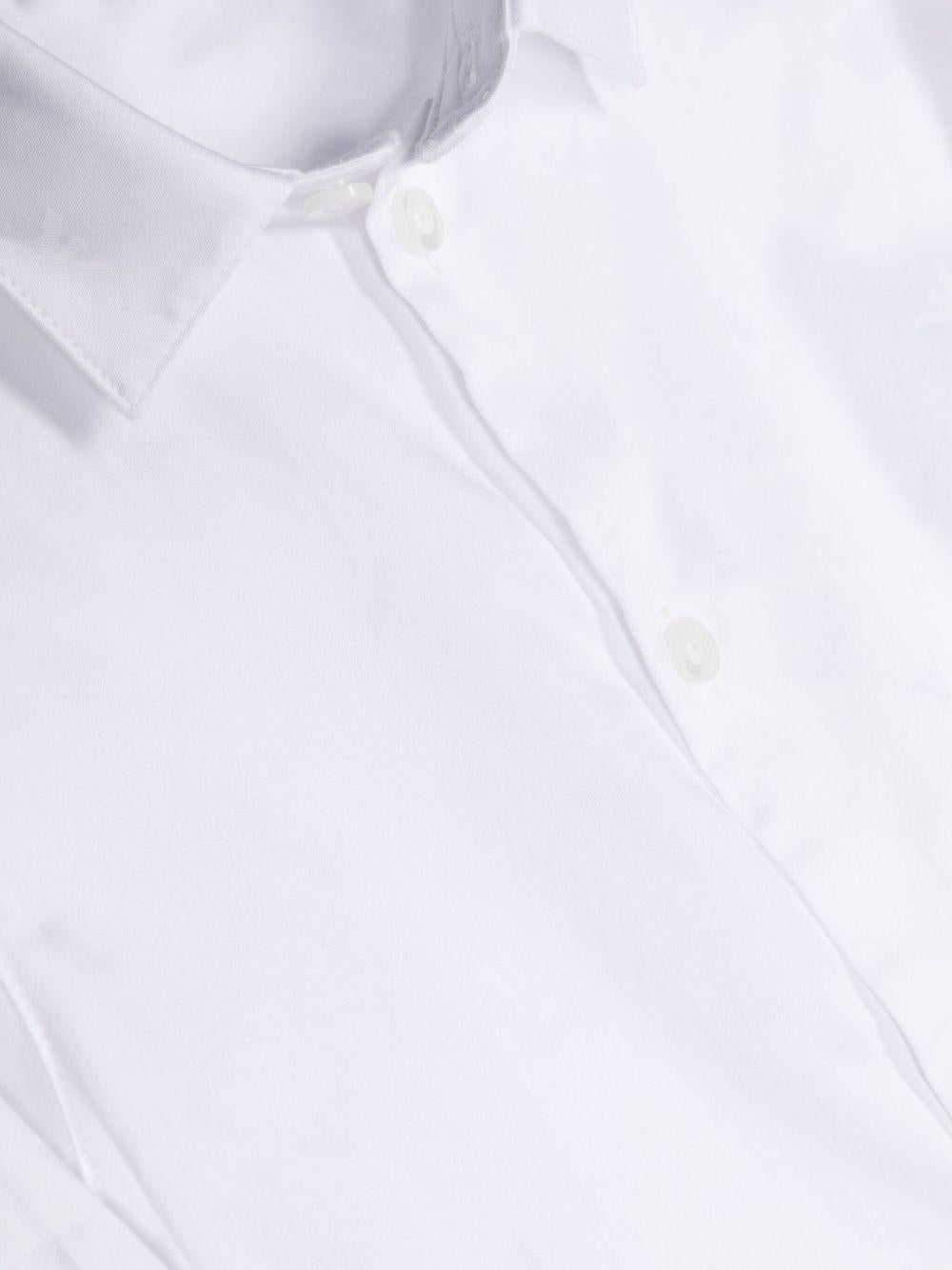 Camicia per bambino Emporio Armani Kids bianca con logo jacquard - Rubino Kids