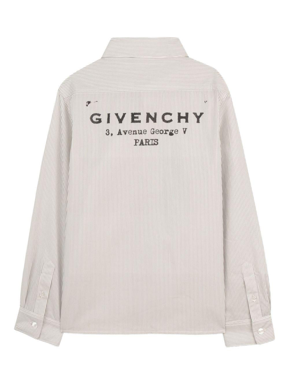 Camicia per bambino Givenchy Kids beige con motivo a righe - Rubino Kids