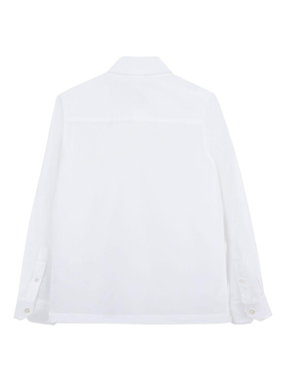 Camicia per bambino Givenchy Kids bianca con applicazione con ricamo - Rubino Kids