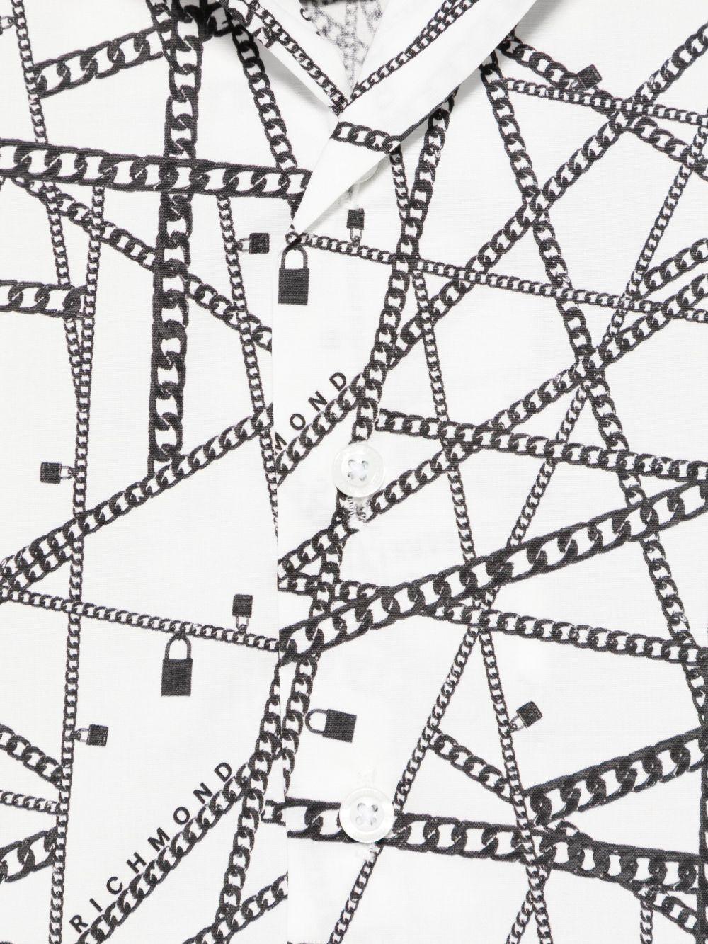 Camicia per bambino John Richmond Junior bianco con stampa - Rubino Kids