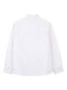 Camicia per bambino Karl Lagerfeld Kids bianco con dettaglio con logo - Rubino Kids