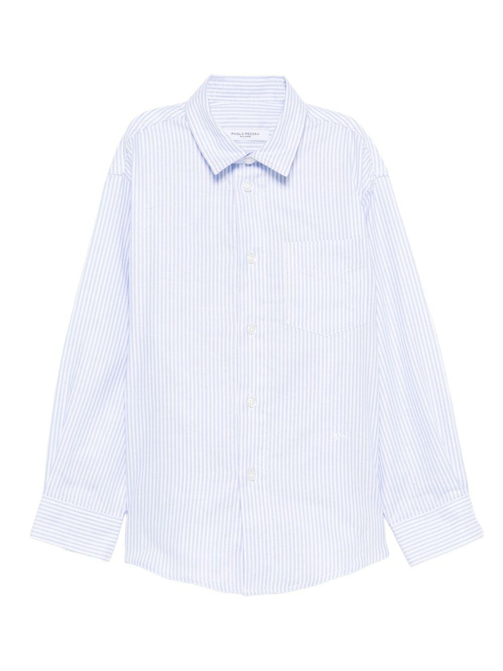 Camicia per bambino Paolo Pecora Kids azzurro a righe - Rubino Kids