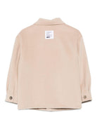 Camicia per bambino Paolo Pecora Kids beige con tasca a patta e bottoni - Rubino Kids