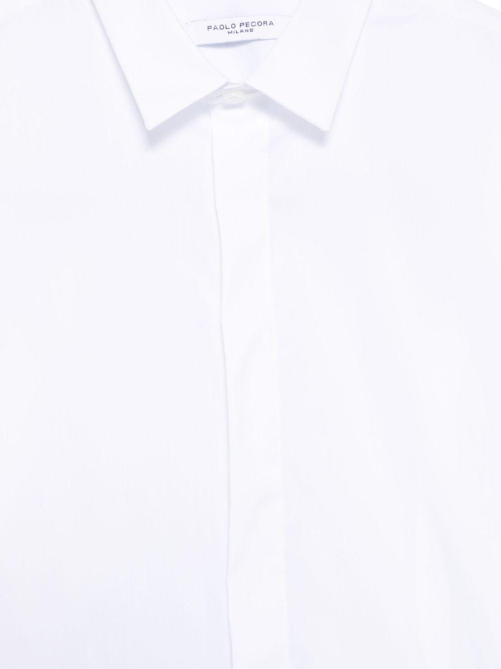 Camicia per bambino Paolo Pecora Kids bianco con ricamo - Rubino Kids