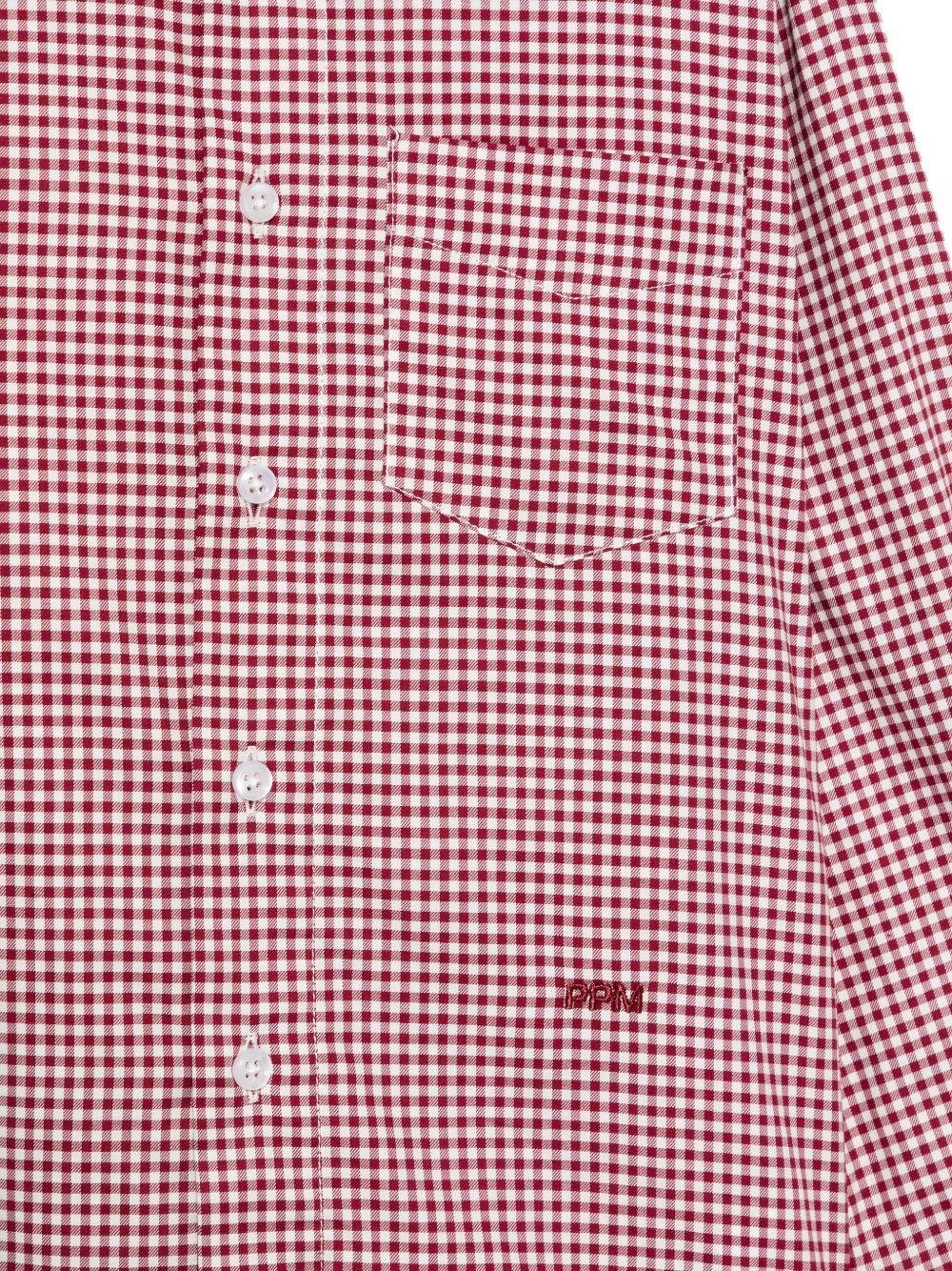 Camicia per bambino Paolo Pecora Kids bordeaux a quadri - Rubino Kids