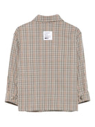 Camicia per bambino Paolo Pecora Kids marrone a quadri - Rubino Kids