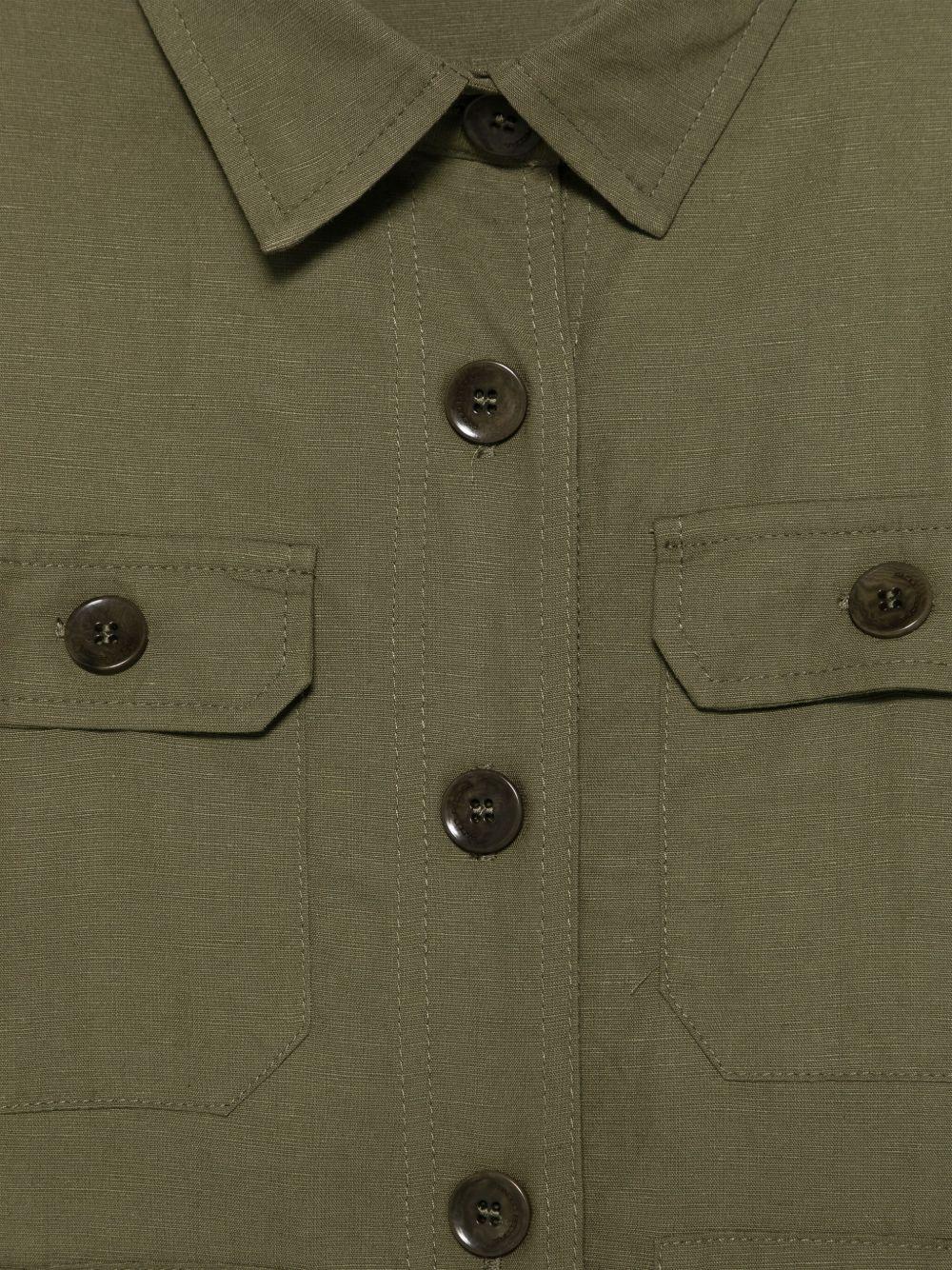 Camicia per bambino Paolo Pecora Kids verde con polsini con bottone - Rubino Kids