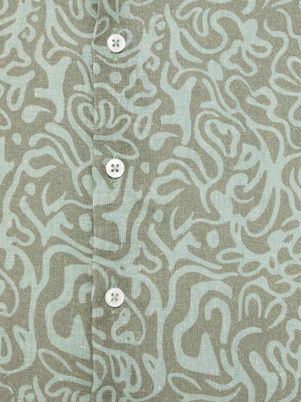 Camicia per bambino Paolo Pecora Kids verde con stampa grafica - Rubino Kids