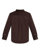 Camicia per bambino Polo Ralph Lauren Kids marrone con motivo Polo Pony - Rubino Kids