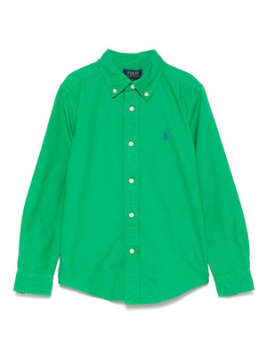 Polo Ralph Lauren Kids Green Polo Pony Embroidery Shirt