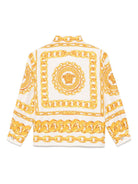 Camicia per bambino Versace Kids beige con stampa catena - Rubino Kids