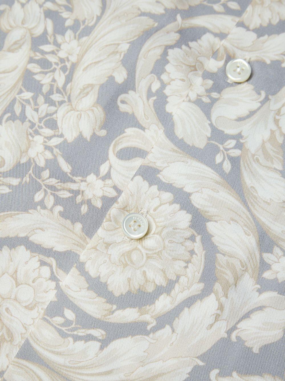 Camicia per bambino Versace Kids grigio con stampa Barocco - Rubino Kids