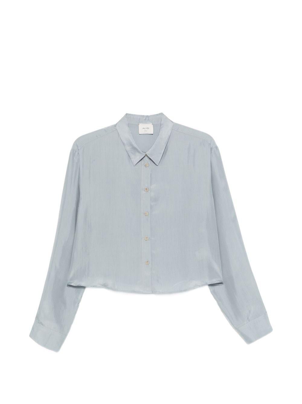 Camicia per donna Alysi azzurra con colletto classico - Rubino Kids