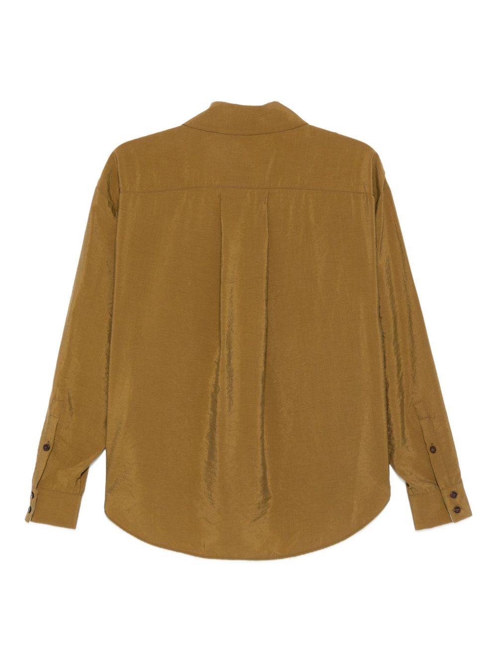 Camicia per donna Alysi marrone con tasca applicata - Rubino Kids