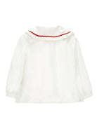 Camicia per neonata Monnalisa bianca con chiusura frontale con abbottonatura - Rubino Kids