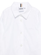 Camicia per neonato Boss Kids bianco con ricamo - Rubino Kids