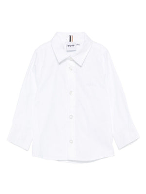 Camicia per neonato Boss Kids bianco con ricamo
