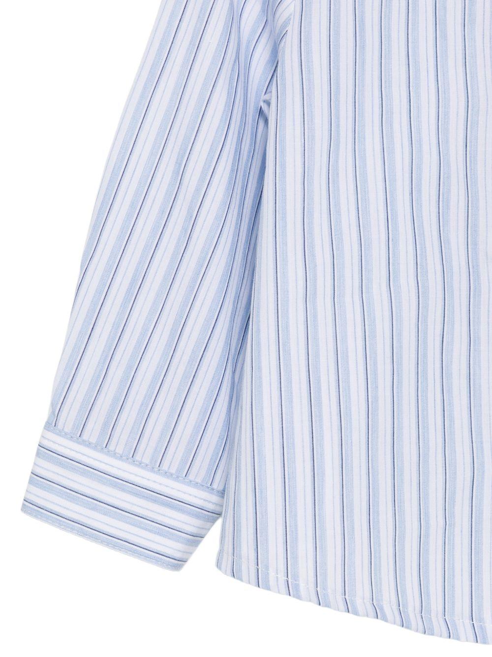 Camicia per neonato Emporio Armani Kids azzurra con design a righe - Rubino Kids