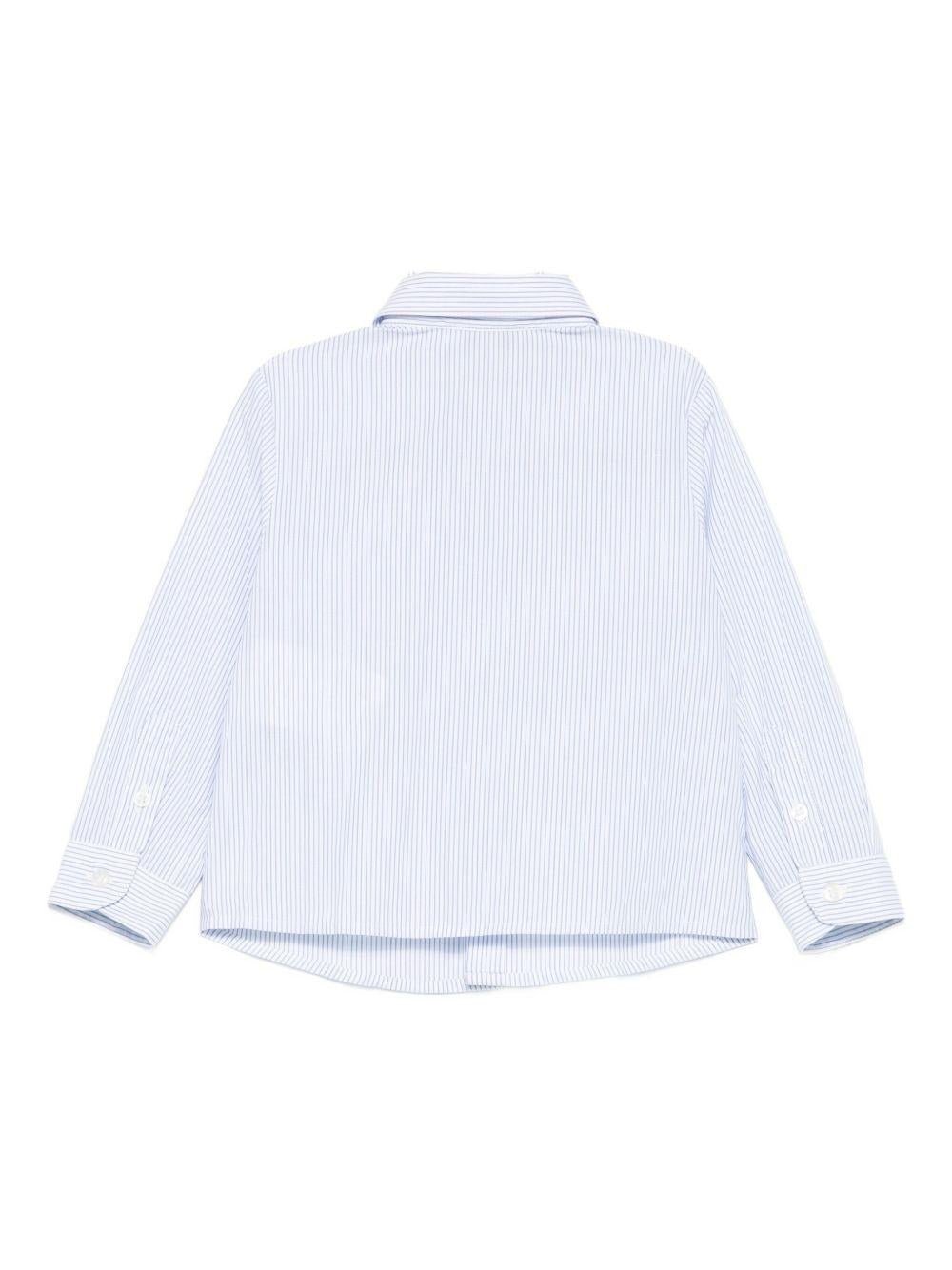 Camicia per neonato Emporio Armani Kids azzurra con motivo a righe - Rubino Kids