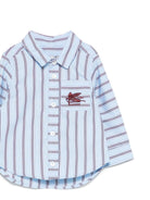 Camicia per neonato ETRO Kids azzurra con logo Pegaso sul davanti - Rubino Kids