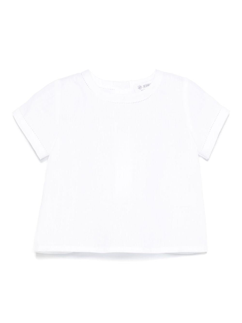 Camicia per neonato JESURUM BABY Leonardo bianco con dettaglio traforato - Rubino Kids