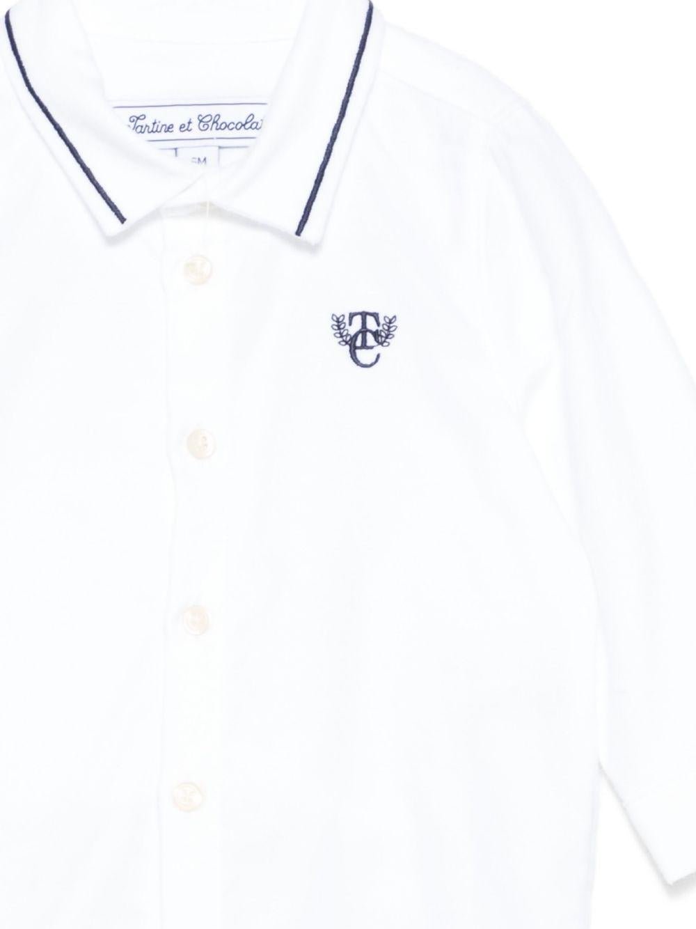 Camicia per neonato Tartine Et Chocolate bianca con colletto polo - Rubino Kids